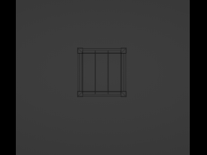 Low poly Wood Box Model 3D
