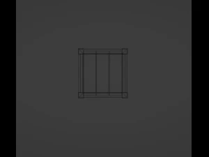 Low poly Wood Box 3D Model