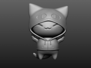 A kitten in a hoodie 3D Print Model