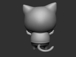 A kitten in a hoodie 3D Print Model