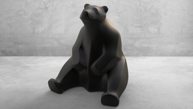 King bear 3D प्रिंट मॉडल .c4d .max .obj .3ds .fbx .stl .blend 