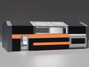 Science-Fiction-Haus 3D Modell