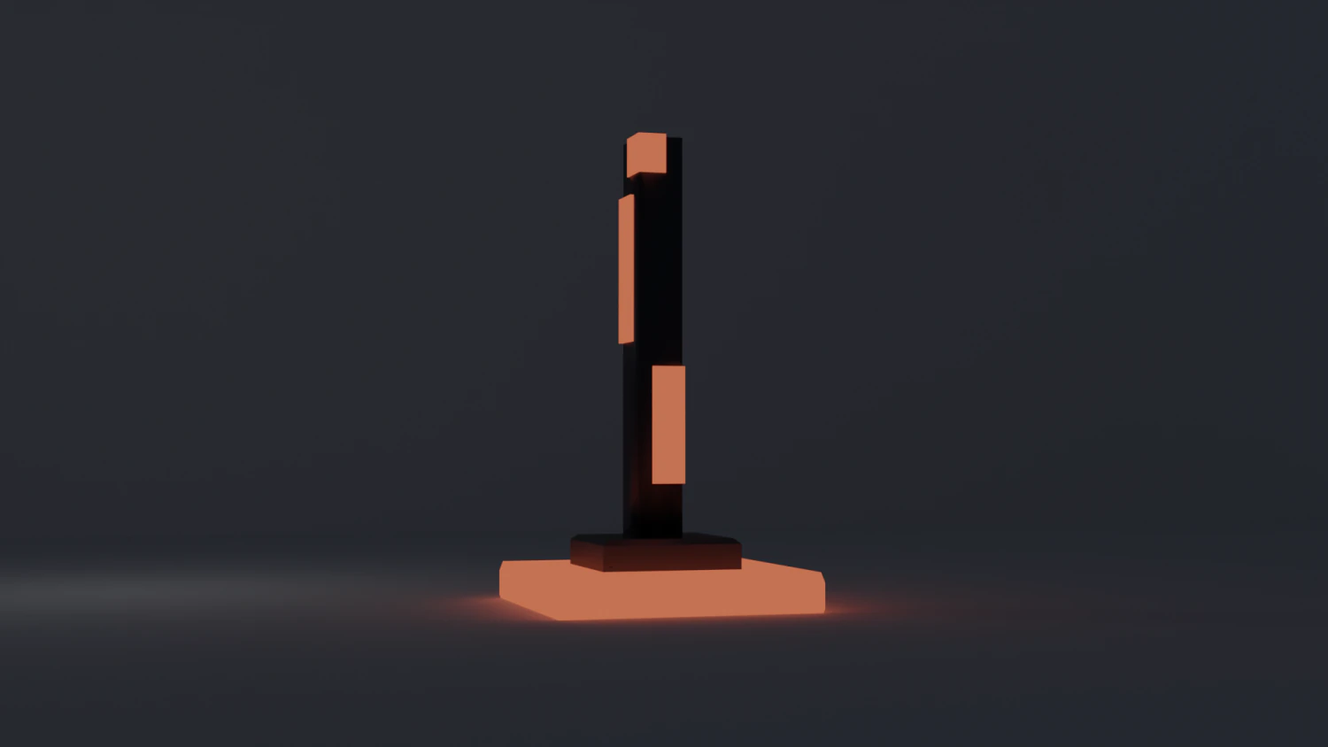 Sci-Fi Glow Monument 3D Model .c4d .max .obj .3ds .fbx .stl .blend 