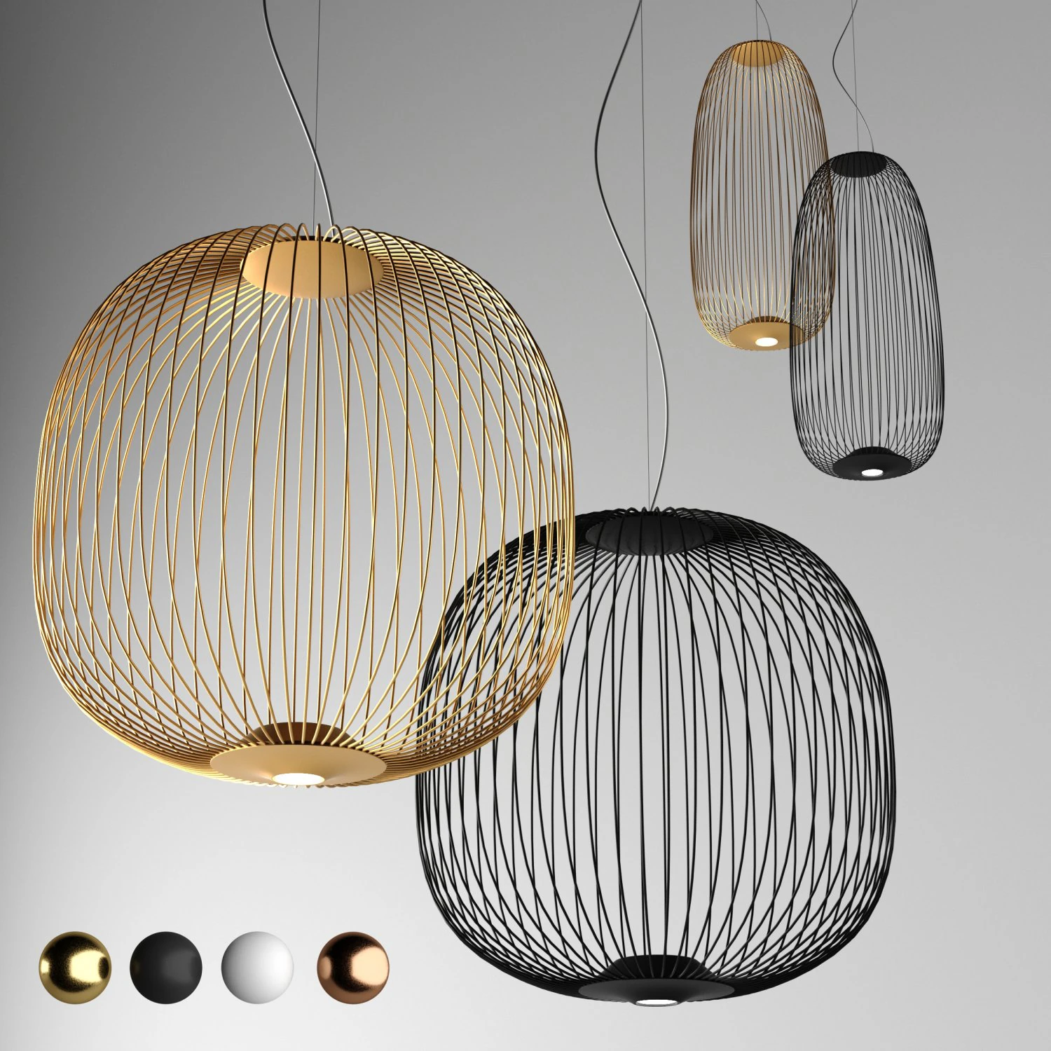 FOSCARINI SPOKES 3D Model .c4d .max .obj .3ds .fbx .stl .blend 