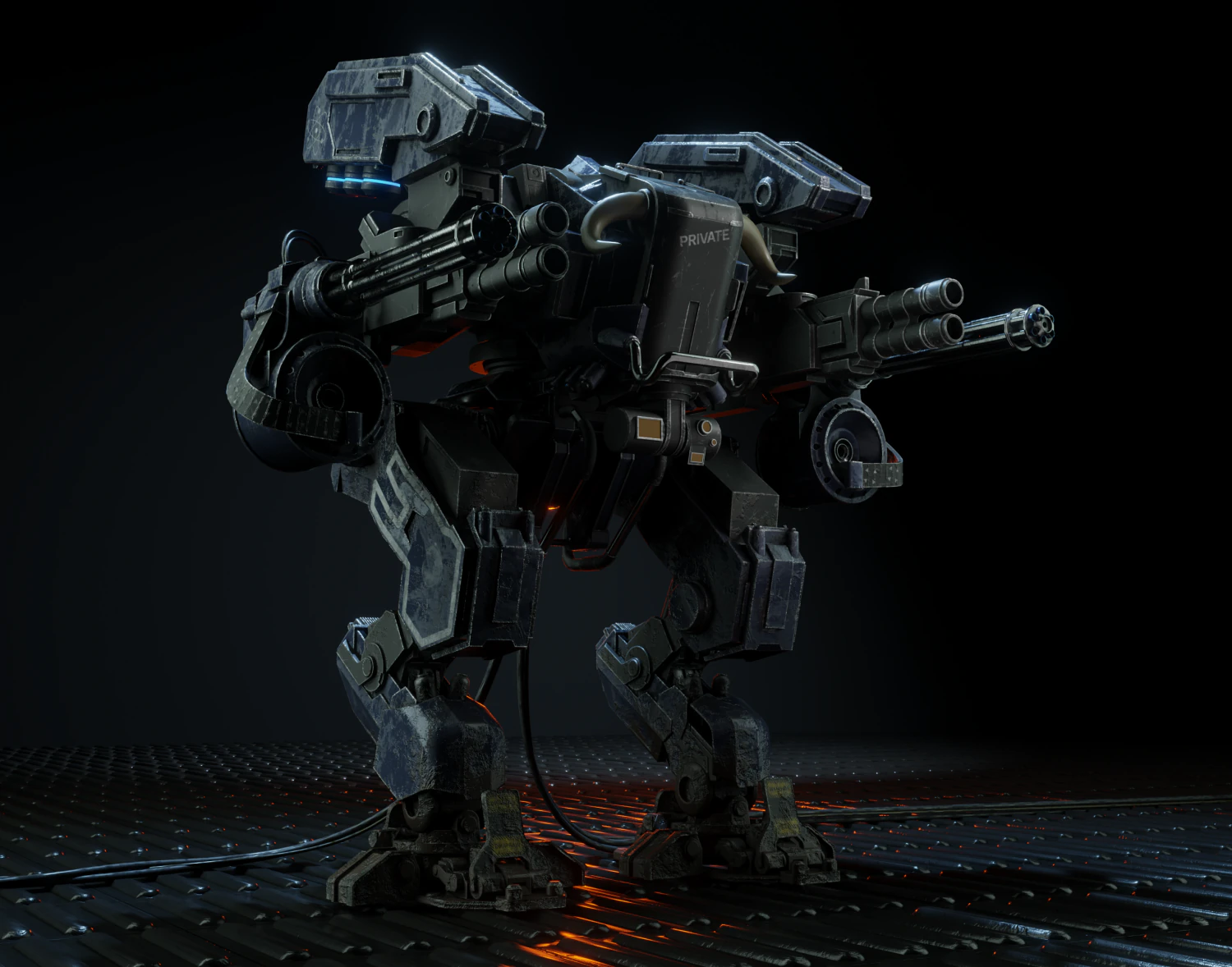 3d mech 3D Model .c4d .max .obj .3ds .fbx .stl .blend