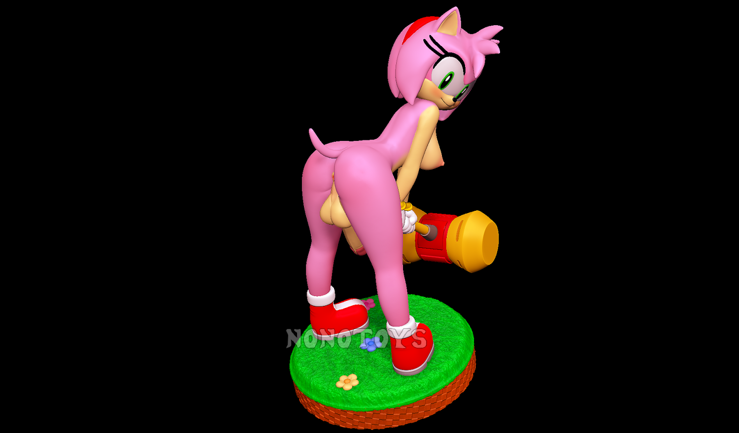 Futa Amy Rose NSFW 3D Принт Модель in Животные 3DExport