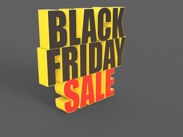 Black Friday Sale 3D Model .c4d .max .obj .3ds .fbx .stl .blend 