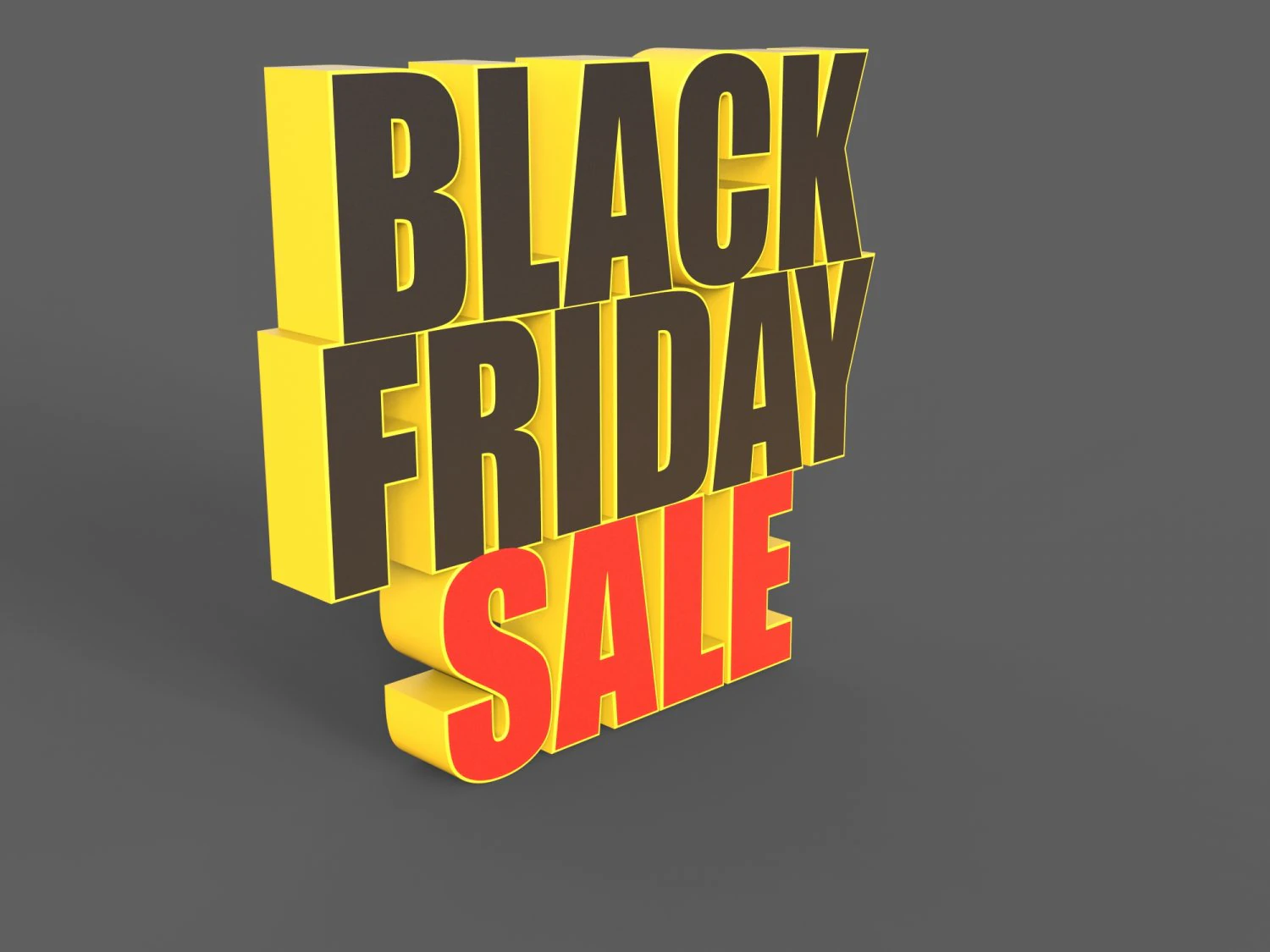 Black Friday Sale 3D Model .c4d .max .obj .3ds .fbx .stl .blend 