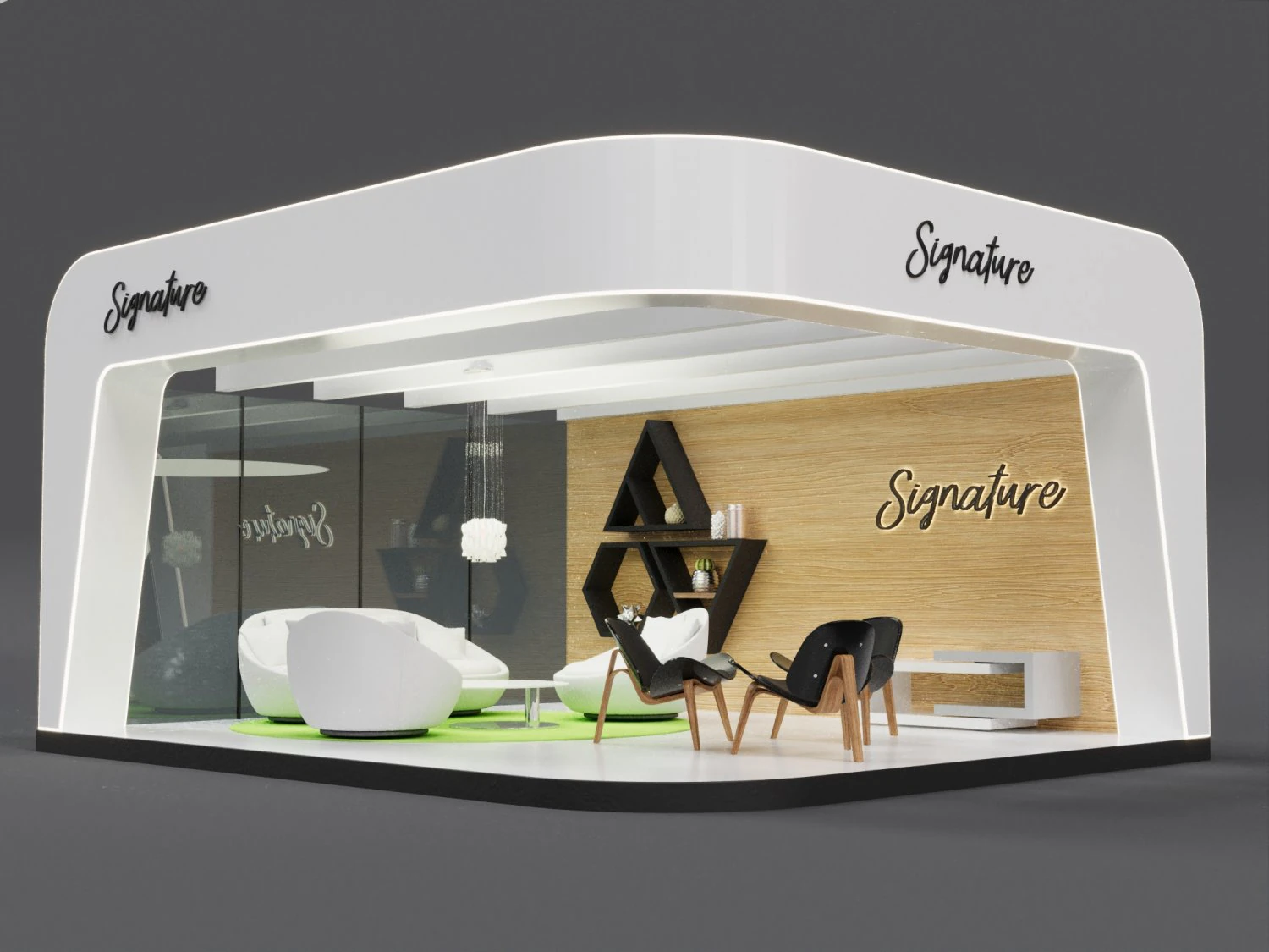 Exhibition Kiosk 3D Model .c4d .max .obj .3ds .fbx .stl .blend