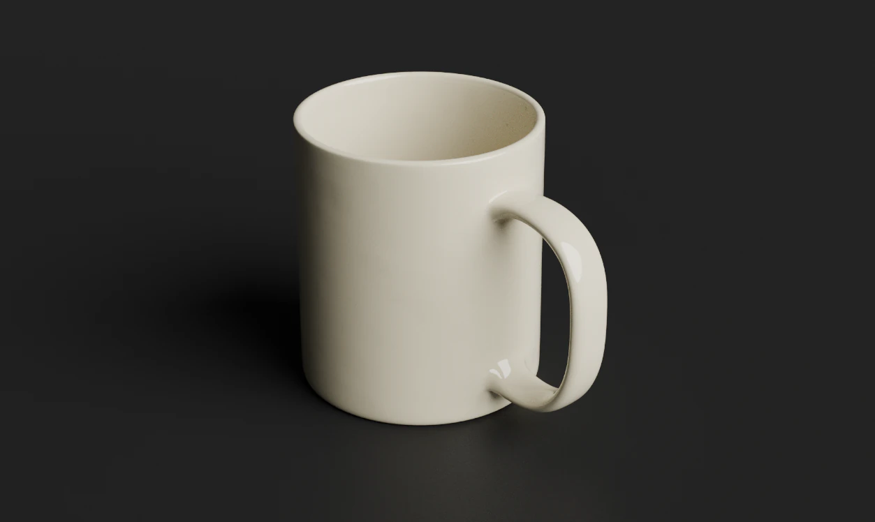 Mug - white 3D Model .c4d .max .obj .3ds .fbx .stl .blend 