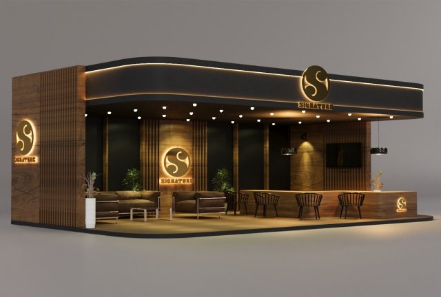 Exhibition Kiosk - 3 Model 3D .c4d .max .obj .3ds .fbx .stl .blend 