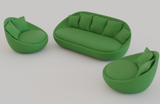 Sofa 3 - material texture Model 3D .c4d .max .obj .3ds .fbx .stl .blend 