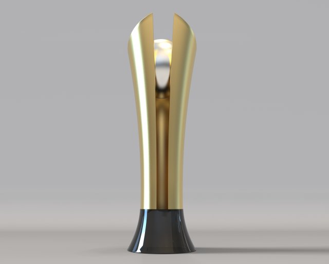 Gold color Trophy - with Black color base 3D Model .c4d .max .obj .3ds .fbx .stl .blend 