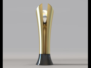 Gold color Trophy - with Black color base 3D Model
