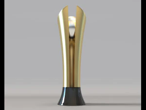 Goudkleurige trofee - met zwarte basis 3D Model