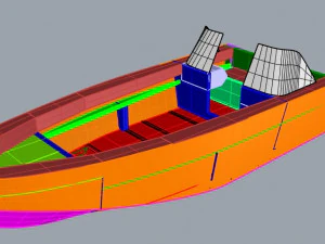Planing boat 3D Model