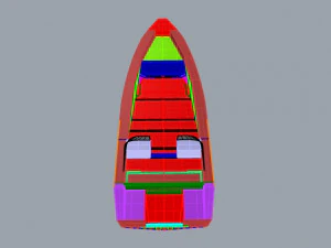 Planing boat 3D Model