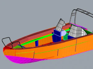 Planing boat 3D Model