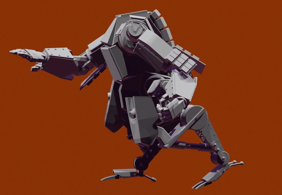 Robot 3D Model .c4d .max .obj .3ds .fbx .stl .blend 