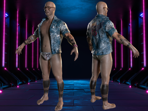 Man with tattoos 3Dモデル