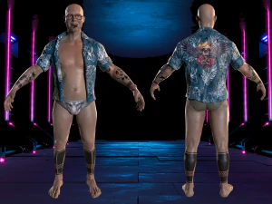Man with tattoos 3D Model