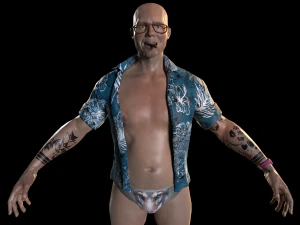 Man with tattoos 3D Model