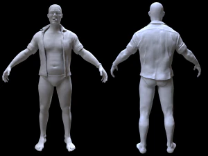 Man with tattoos 3D Model