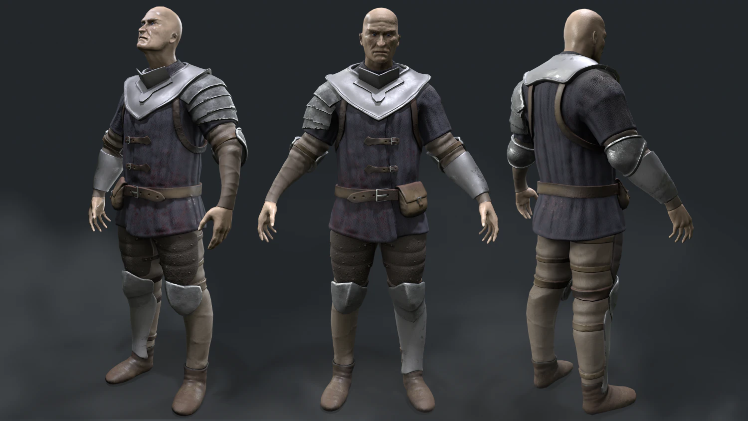 Castle guard 3D Model .c4d .max .obj .3ds .fbx .stl .blend 