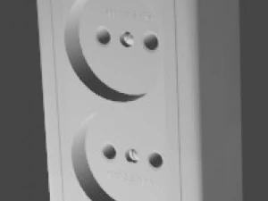Bipolar electrical socket 3D Model