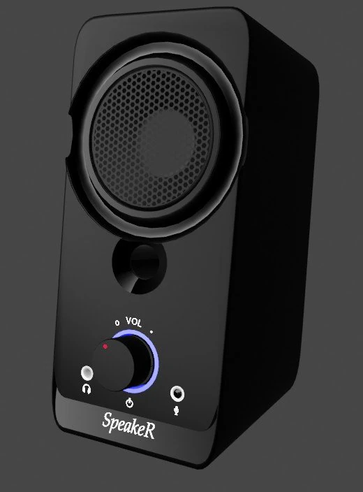 Speaker 3D Model .c4d .max .obj .3ds .fbx .stl .blend 