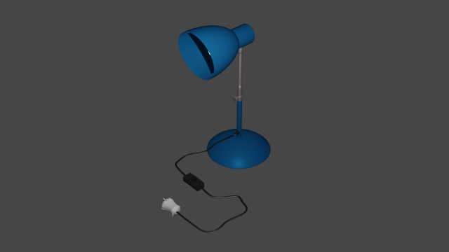Electric table lamp 3D 模型 .c4d .max .obj .3ds .fbx .stl .blend