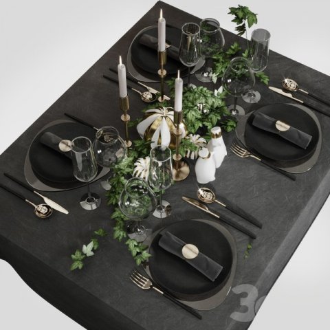 Kitchen table Modèle 3D .c4d .max .obj .3ds .fbx .stl .blend