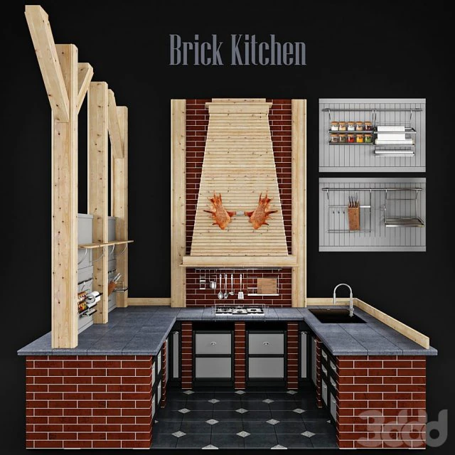 Dapur Model 3D .c4d .max .obj .3ds .fbx .stl .blend 