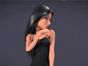 Personaggio donna truccata Ming Mei Modello 3D