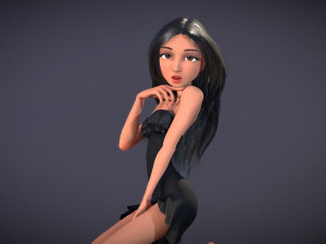 Ming Mei Rigged Woman Character 3D 模型