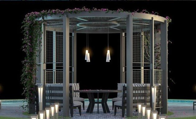 Gazebo 3D Model .c4d .max .obj .3ds .fbx .stl .blend 
