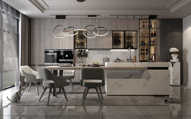 Kitchen 3D-Modell .c4d .max .obj .3ds .fbx .stl .blend 