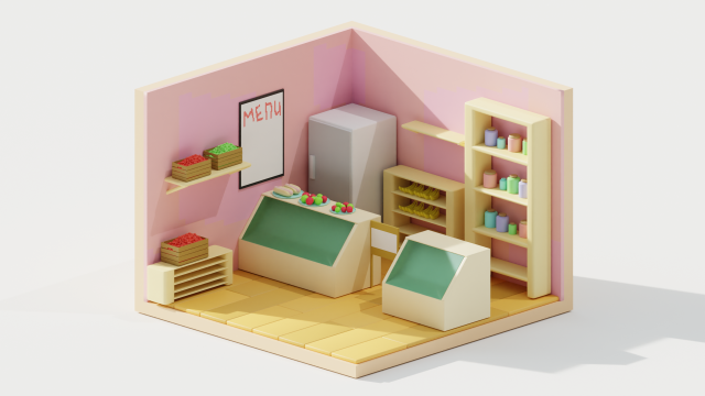 Lowpolly store- s 3D 模型 .c4d .max .obj .3ds .fbx .stl .blend 