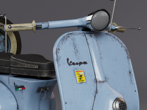 Realistic Old Vespa Model Modelo 3D