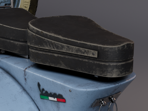 Realistic Old Vespa Model Modelo 3D