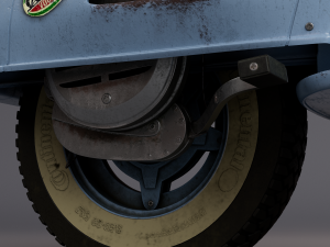 Realistic Old Vespa Model Modelo 3D