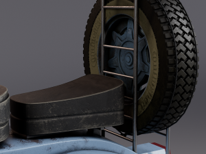 Realistic Old Vespa Model Modelo 3D