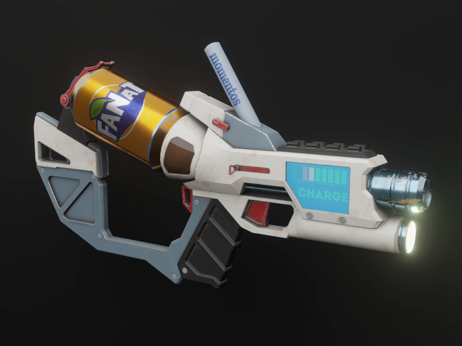 Foodweapon soda weapon 3D Model .c4d .max .obj .3ds .fbx .stl .blend 