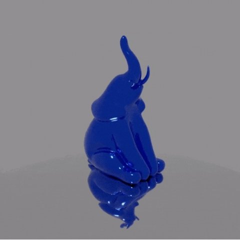 Elephant Sculpture No supports needed 3D प्रिंट मॉडल .c4d .max .obj .3ds .fbx .stl .blend 