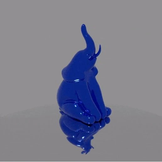 Elephant Sculpture No supports needed 3D Print Model .c4d .max .obj .3ds .fbx .stl .blend 