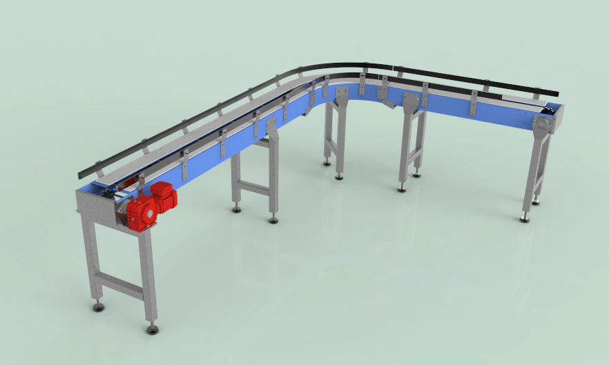 CONVEYOR INDUSTRIAL FOR MATERIAL 3D Model .c4d .max .obj .3ds .fbx .stl .blend 