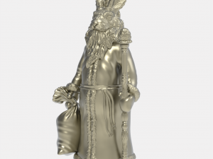 New year rabbit santa claus Modèles 3D en vedette