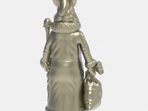 New year rabbit santa claus Modèles 3D en vedette