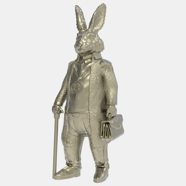 New year rabbit 3Dプリントモデル .c4d .max .obj .3ds .fbx .stl .blend 