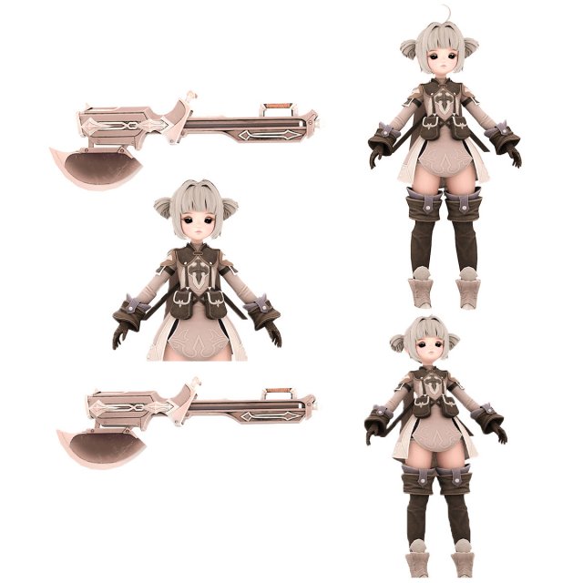 Warrior cartoon girl character Modèle 3D .c4d .max .obj .3ds .fbx .stl .blend